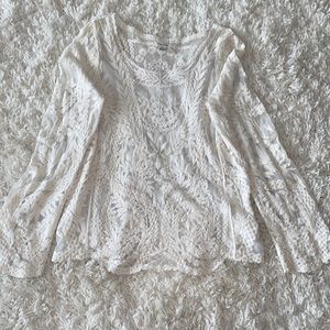 Ivory embroidered blouse